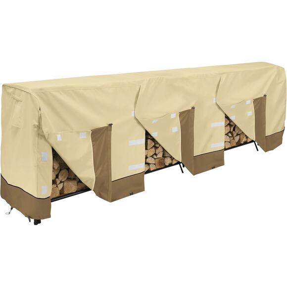 NWT Veranda Classic Accessories Water-Resistant 12 Foot Log Rack Cover, earth - Picture 1 of 15